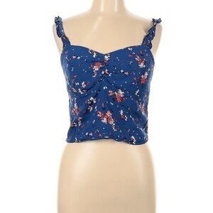 Abercrombie & Fitch Blue Floral Tank Top